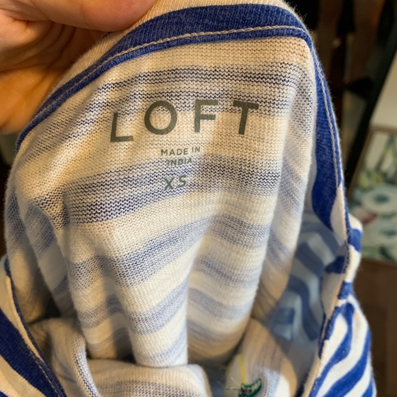 Ann Taylor Loft Boatneck Limoncello 3/4 Sleeve Top XS - Picture 3 of 4